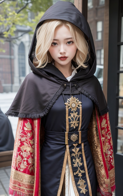 AI生成美女~披風Cloak