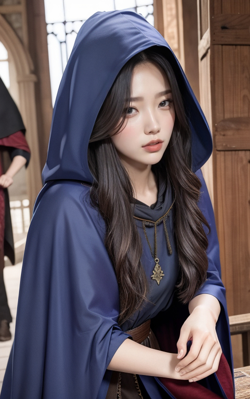 AI生成美女~披風Cloak