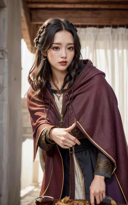 AI生成美女~披風Cloak