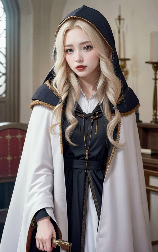 AI生成美女~披風Cloak