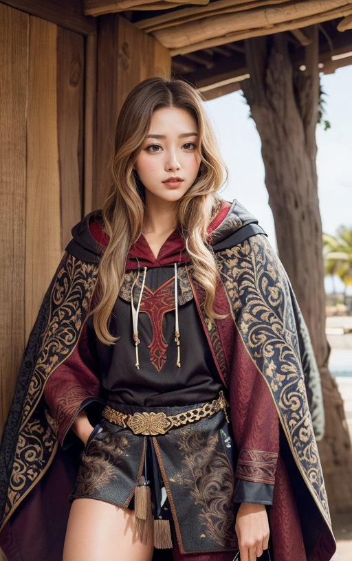 AI生成美女~披風Cloak