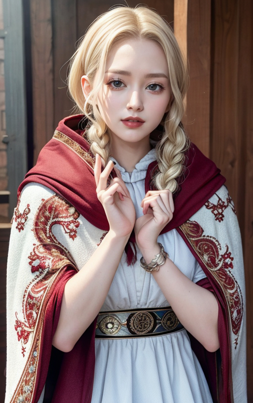 AI生成美女~披風Cloak