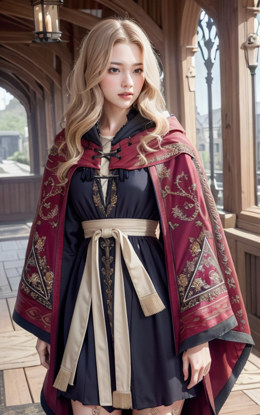 AI生成美女~披風Cloak