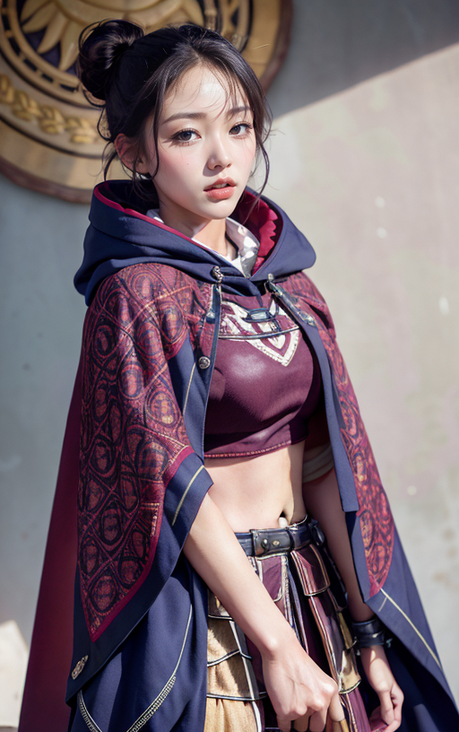 AI生成美女~披風Cloak