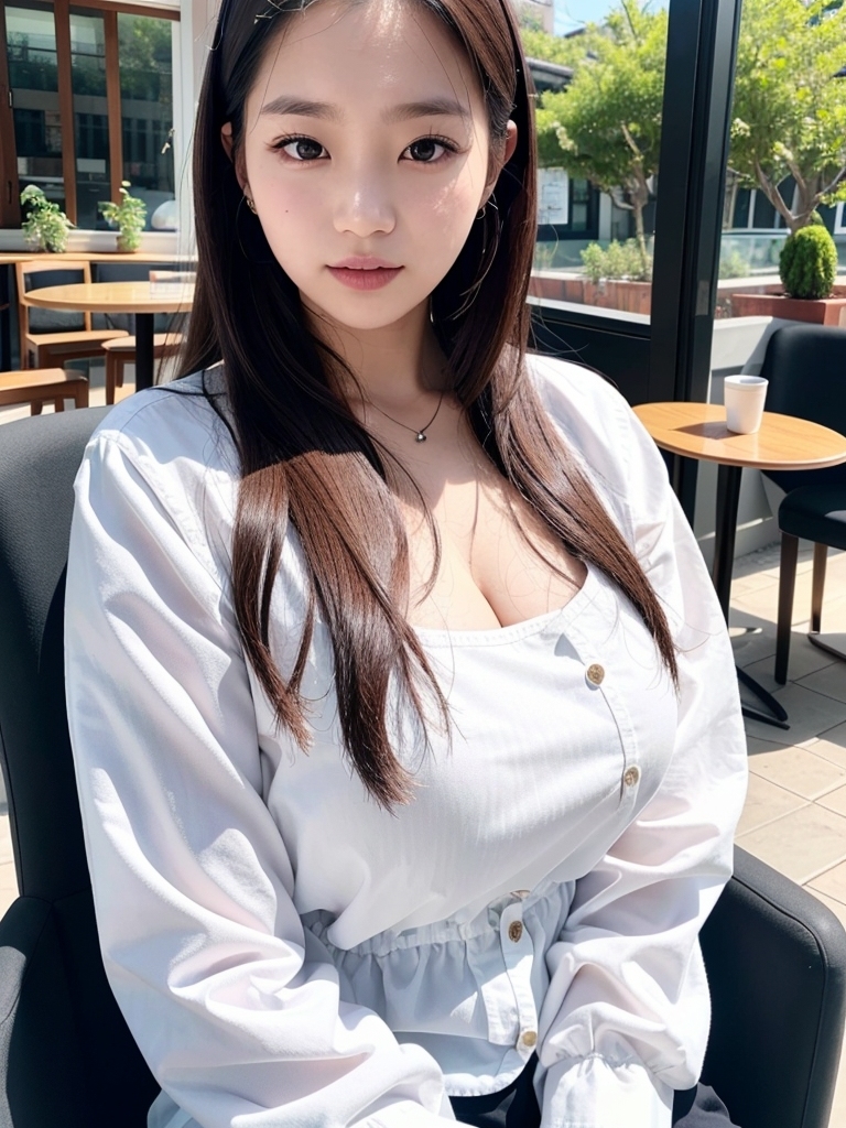 AI生成美女~Cafe, a day off