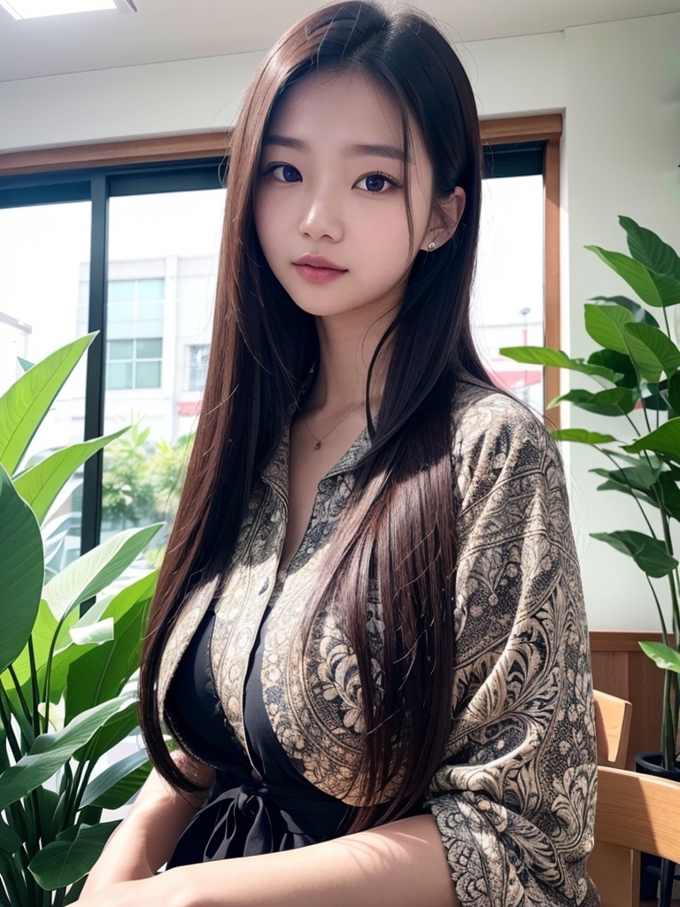 AI生成美女~Cafe, a day off