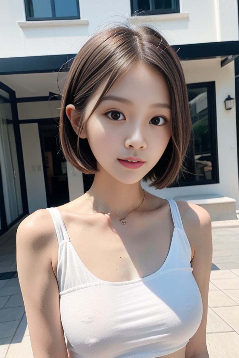 AI生成美女~短髮女孩