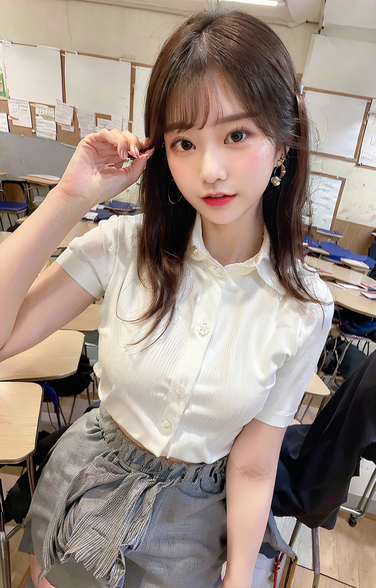 AI生成美女~Girl in classroom