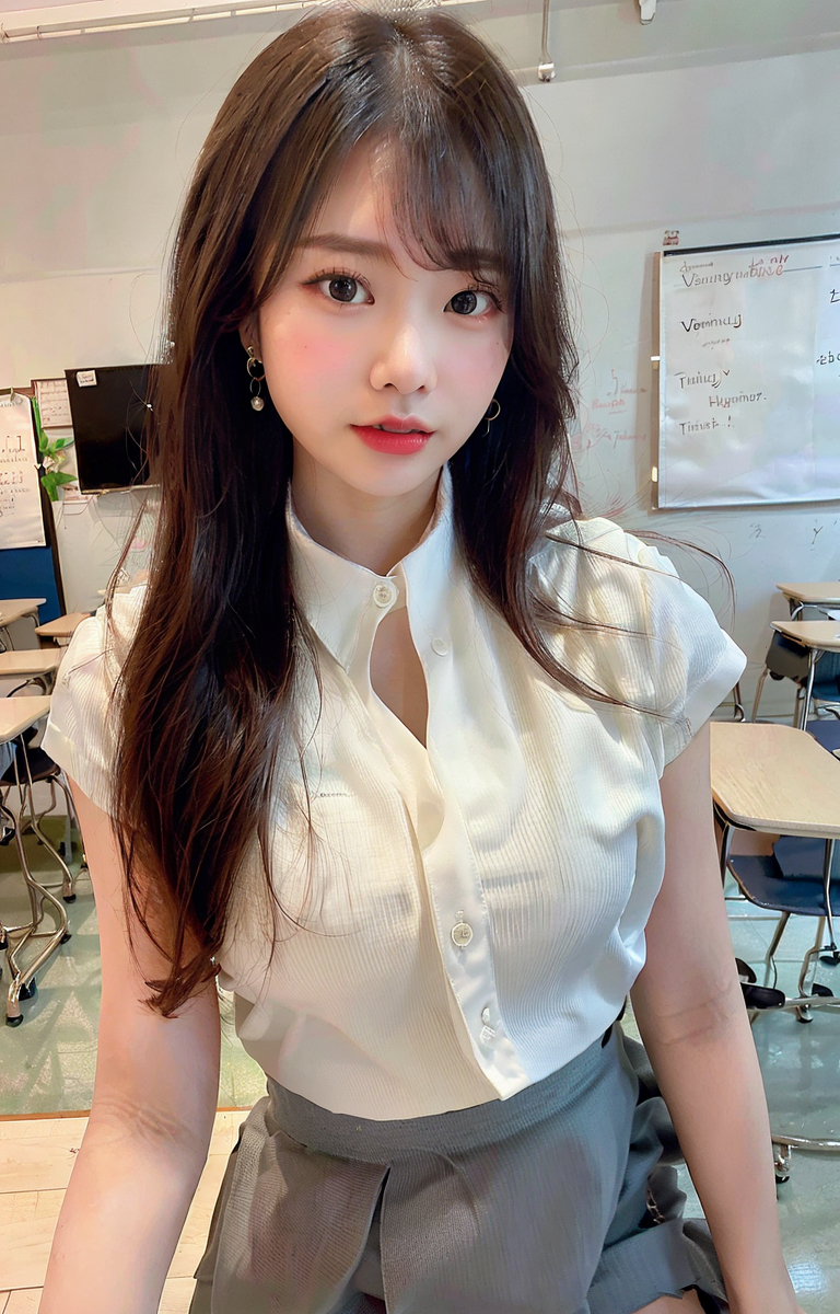 AI生成美女~Girl in classroom