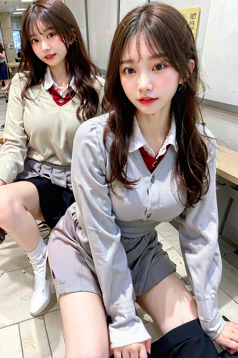 AI生成美女~Girl in classroom