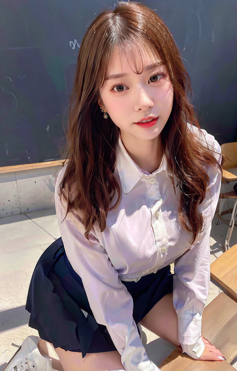 AI生成美女~Girl in classroom