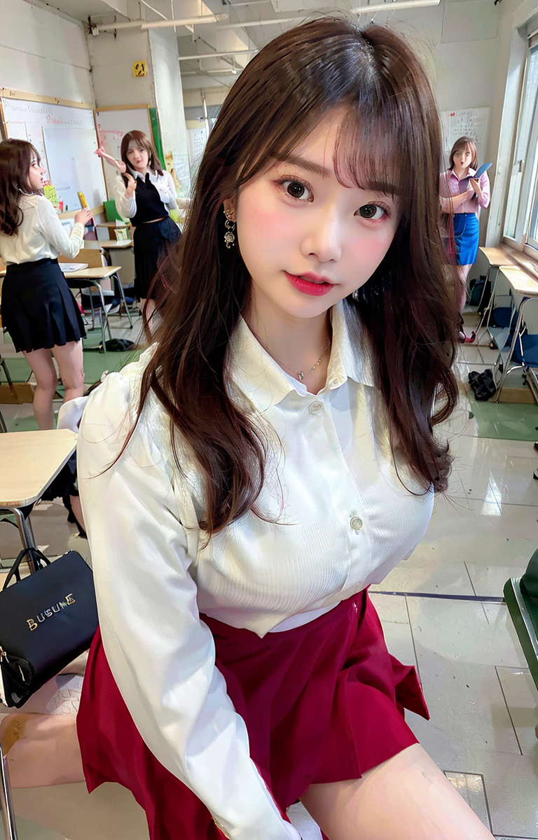 AI生成美女~Girl in classroom