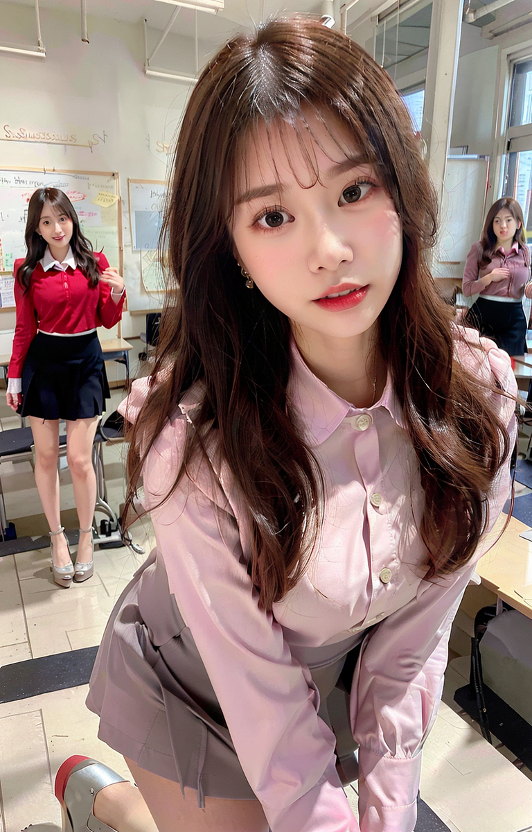 AI生成美女~Girl in classroom