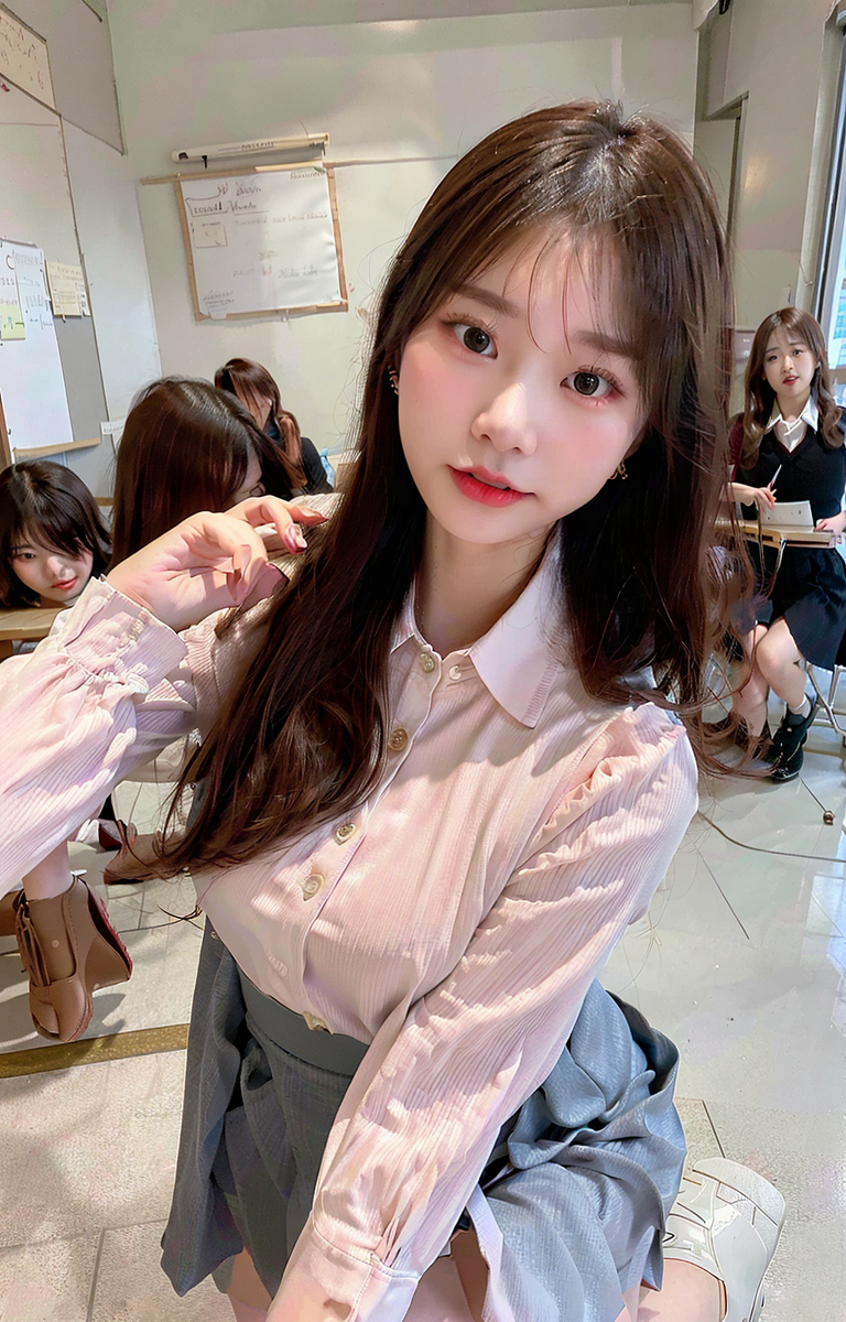 AI生成美女~Girl in classroom