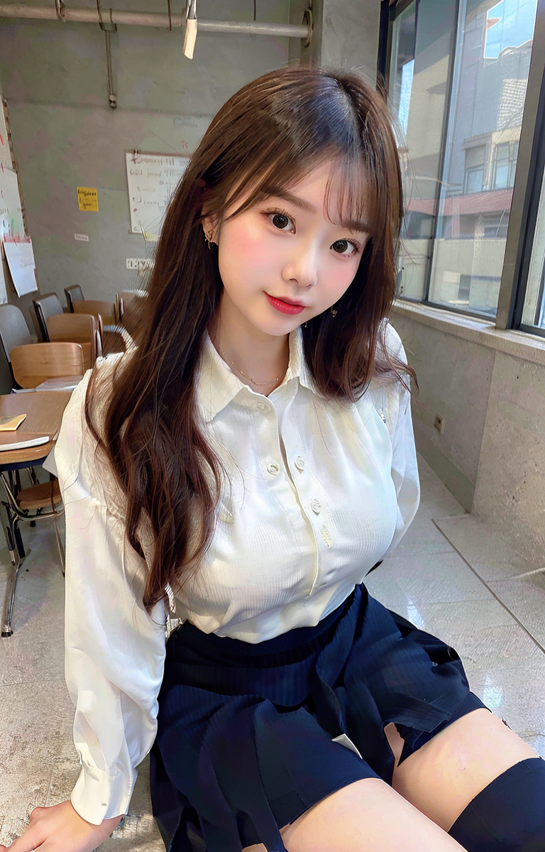 AI生成美女~Girl in classroom