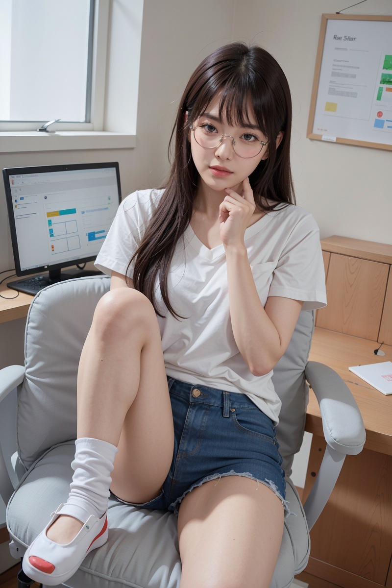 AI生成美女~理系の地味なGirl（平凡的理科女孩）