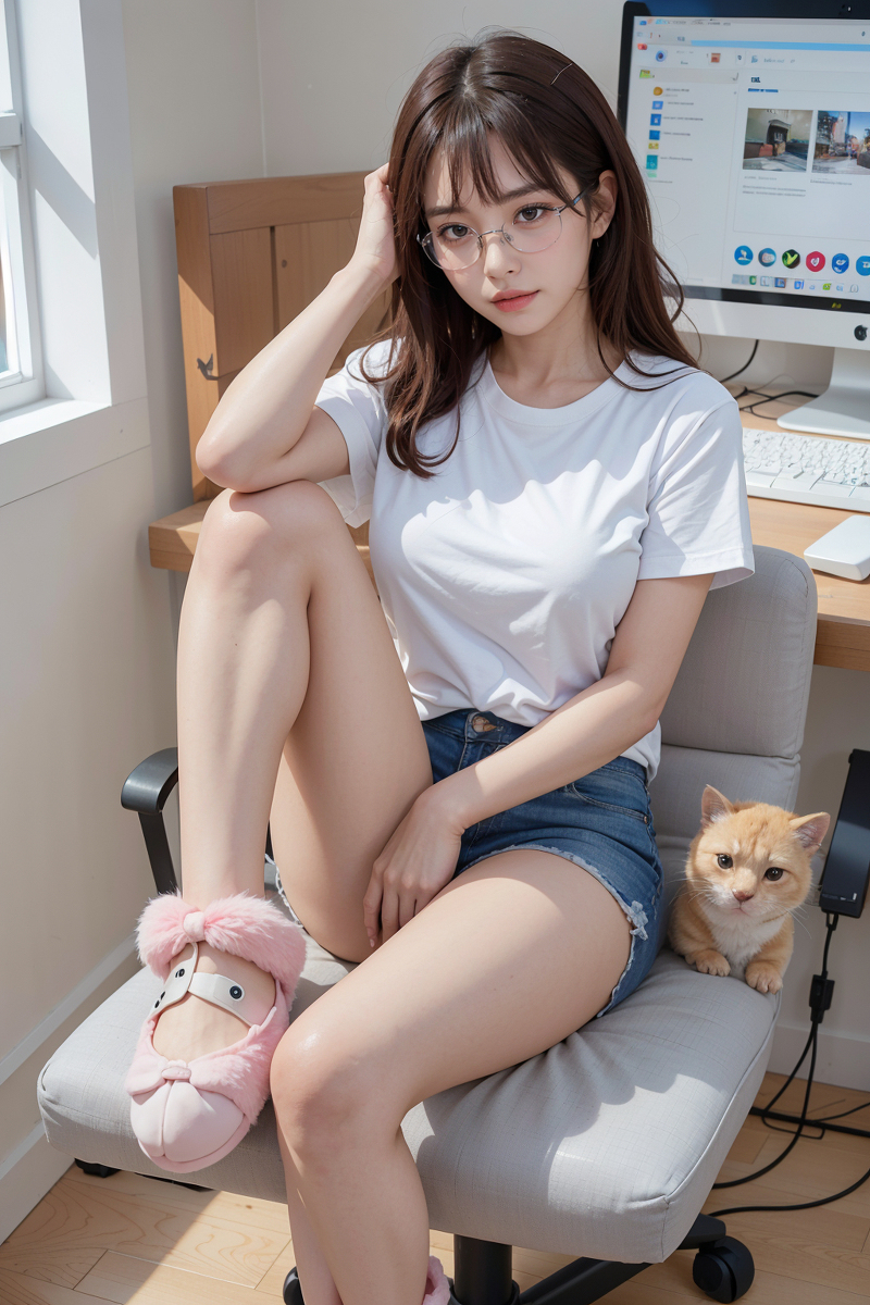 AI生成美女~理系の地味なGirl（平凡的理科女孩）