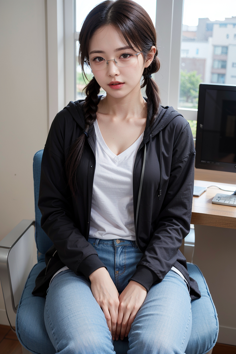 AI生成美女~理系の地味なGirl（平凡的理科女孩）