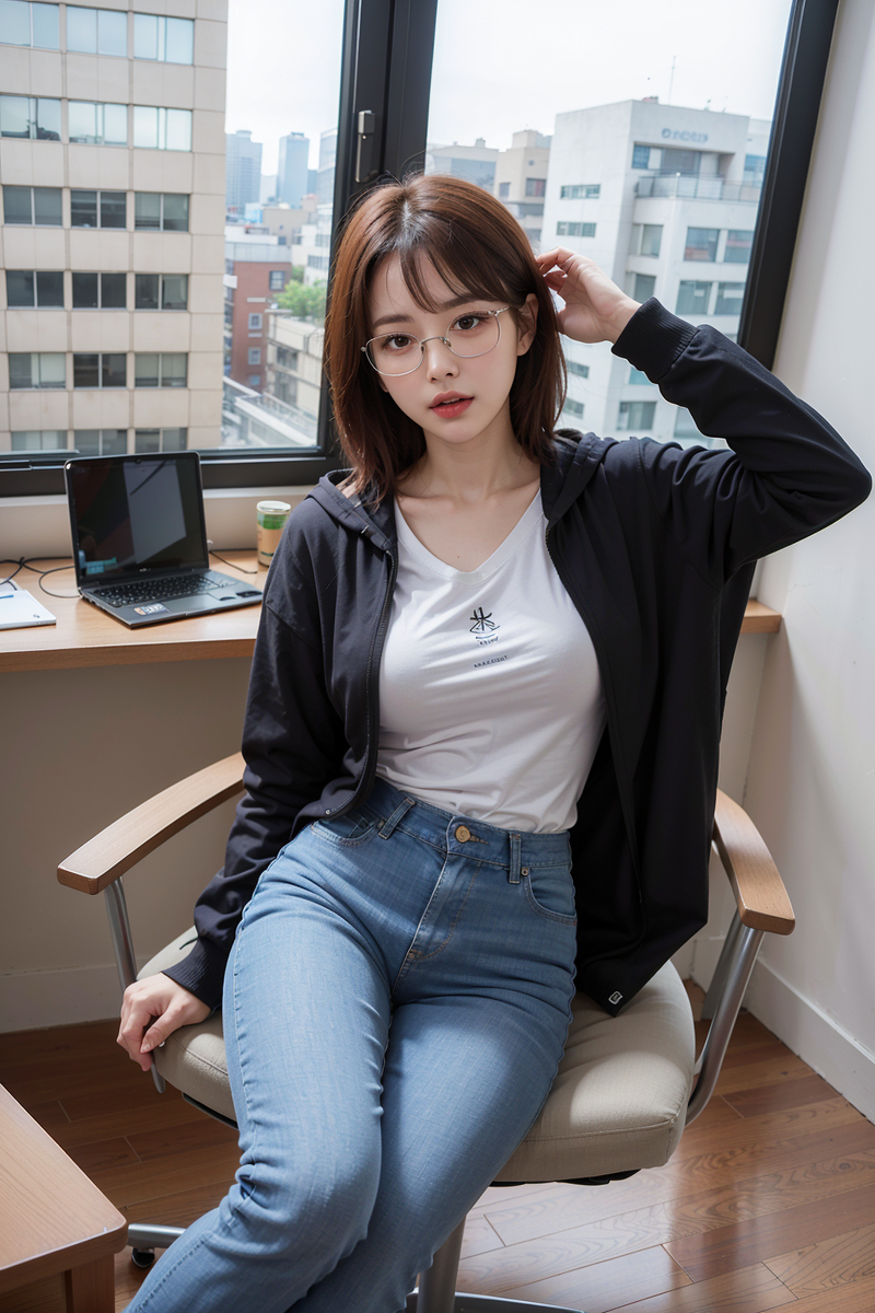 AI生成美女~理系の地味なGirl（平凡的理科女孩）