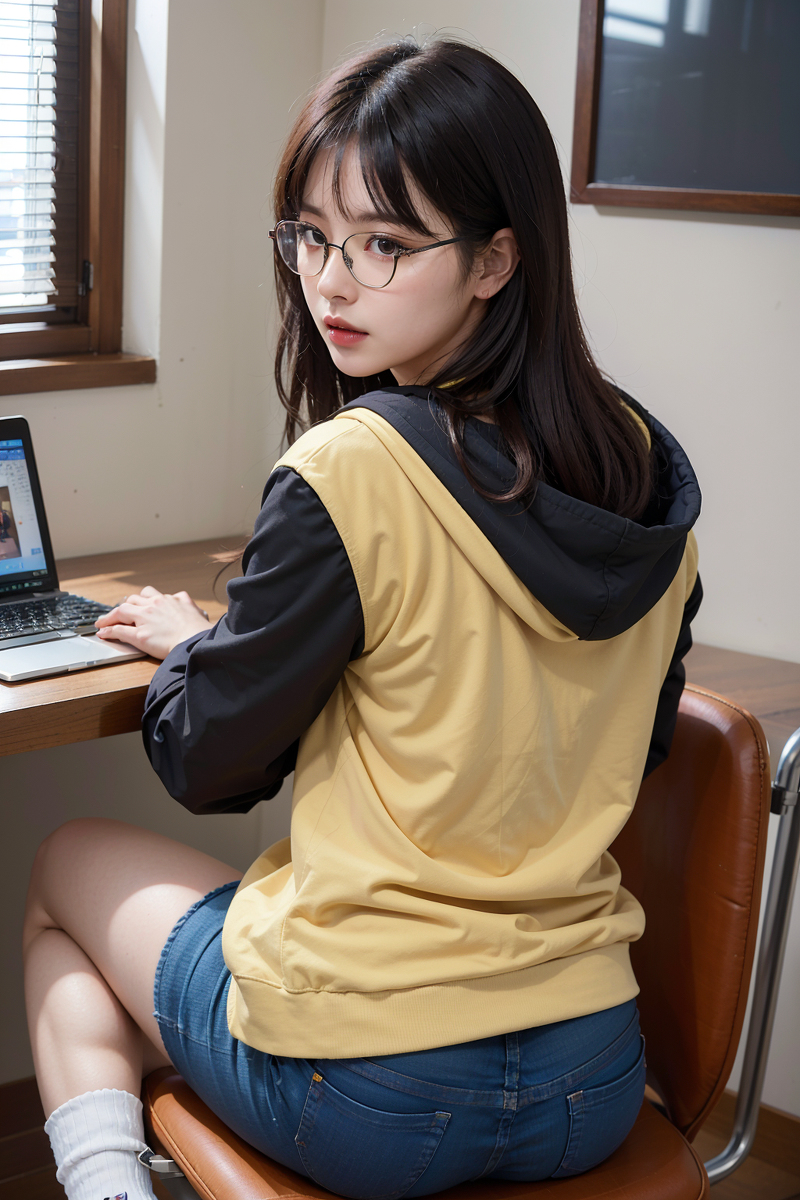 AI生成美女~理系の地味なGirl（平凡的理科女孩）