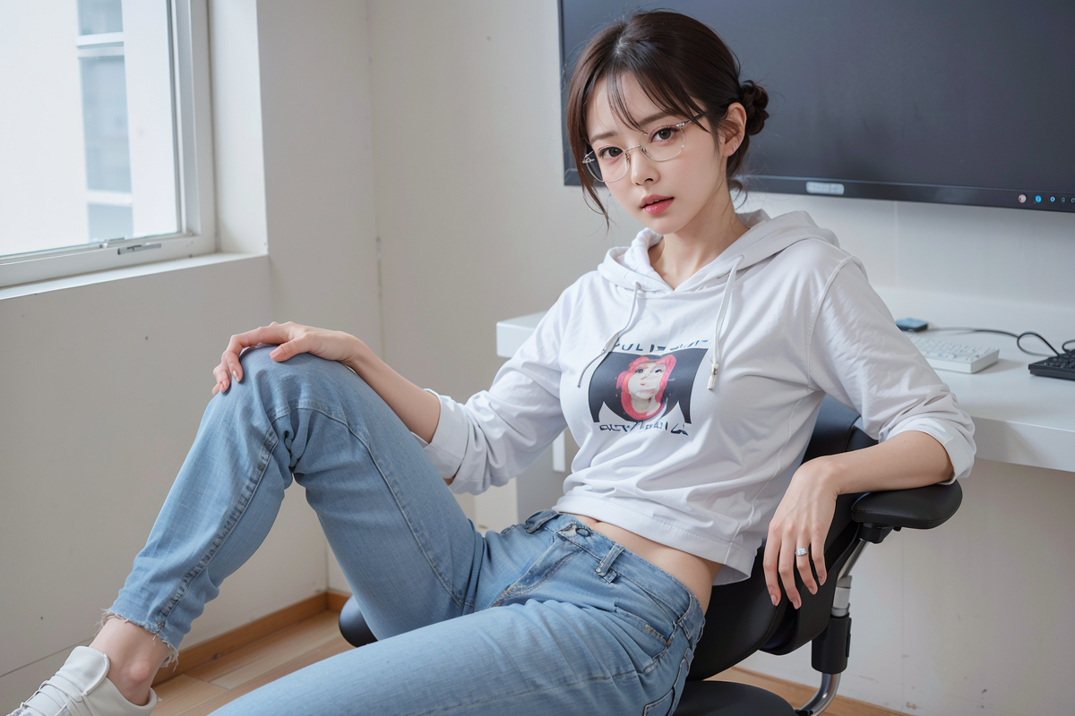 AI生成美女~理系の地味なGirl（平凡的理科女孩）