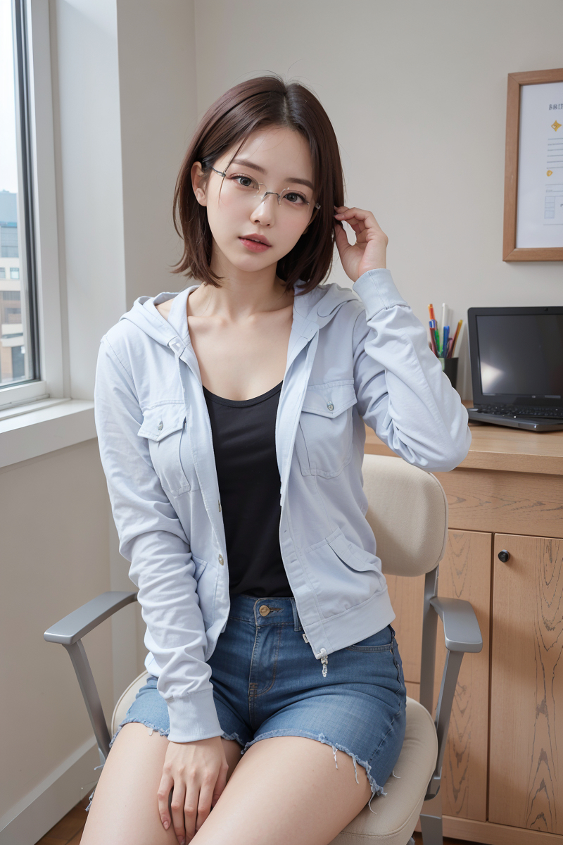 AI生成美女~理系の地味なGirl（平凡的理科女孩）