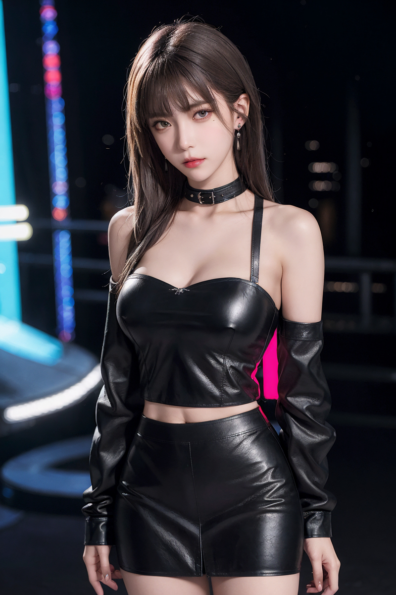 AI生成美女~cyberpunk night girl
