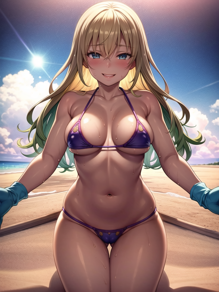 【AIイラストエロ畫像】海辺の美女たちPart2