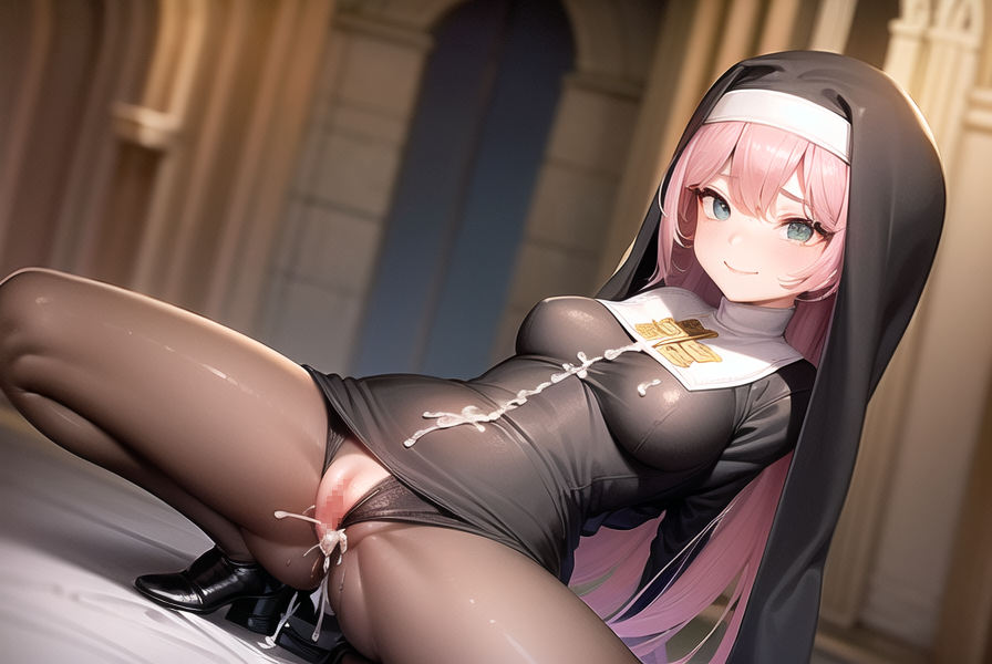 【AIイラストエロ畫像】シスターさんのえっちな畫像