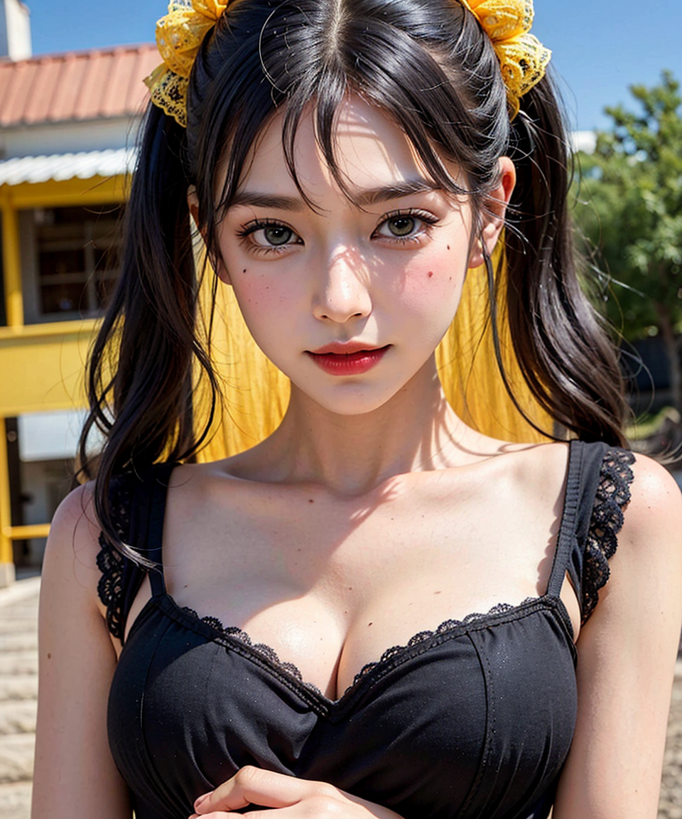 AI生成美女~臉上有痣的鄰家女孩