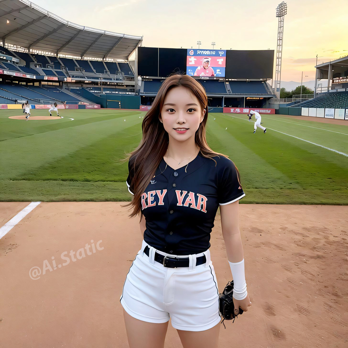 AI生成美女~Baseball girls ⚾️ Play on!