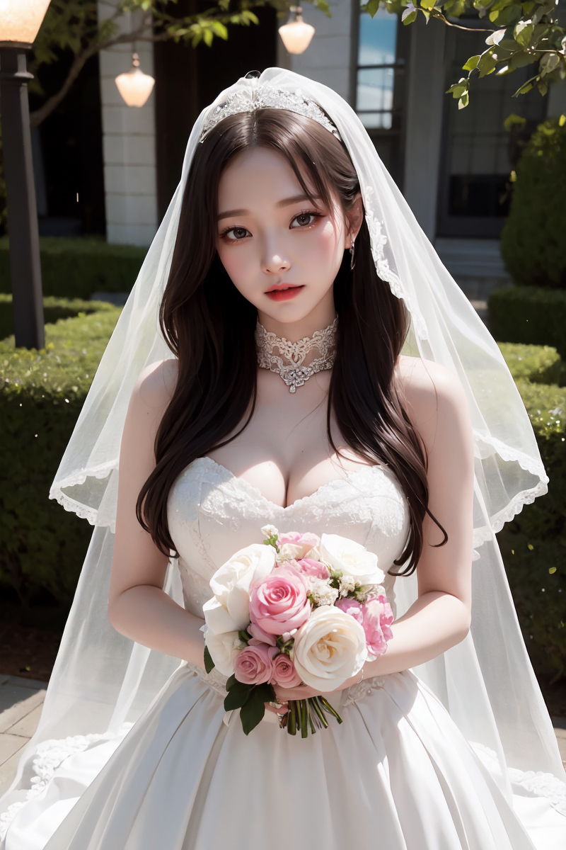 AI生成美女~傳統婚紗變性感內衣婚紗 - 貼圖 - AI寫真 -