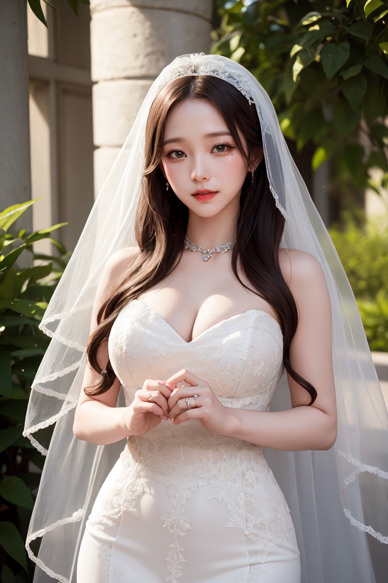 AI生成美女~傳統婚紗變性感內衣婚紗