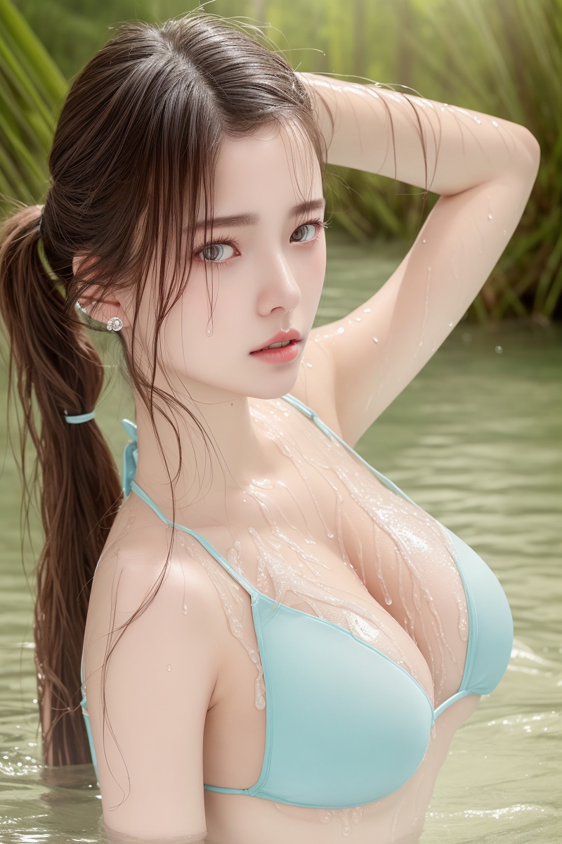 AI生成美女~水中で女子