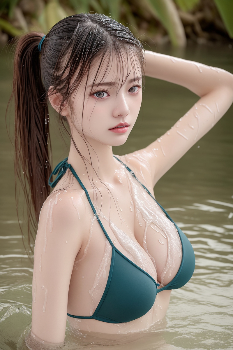 AI生成美女~水中で女子