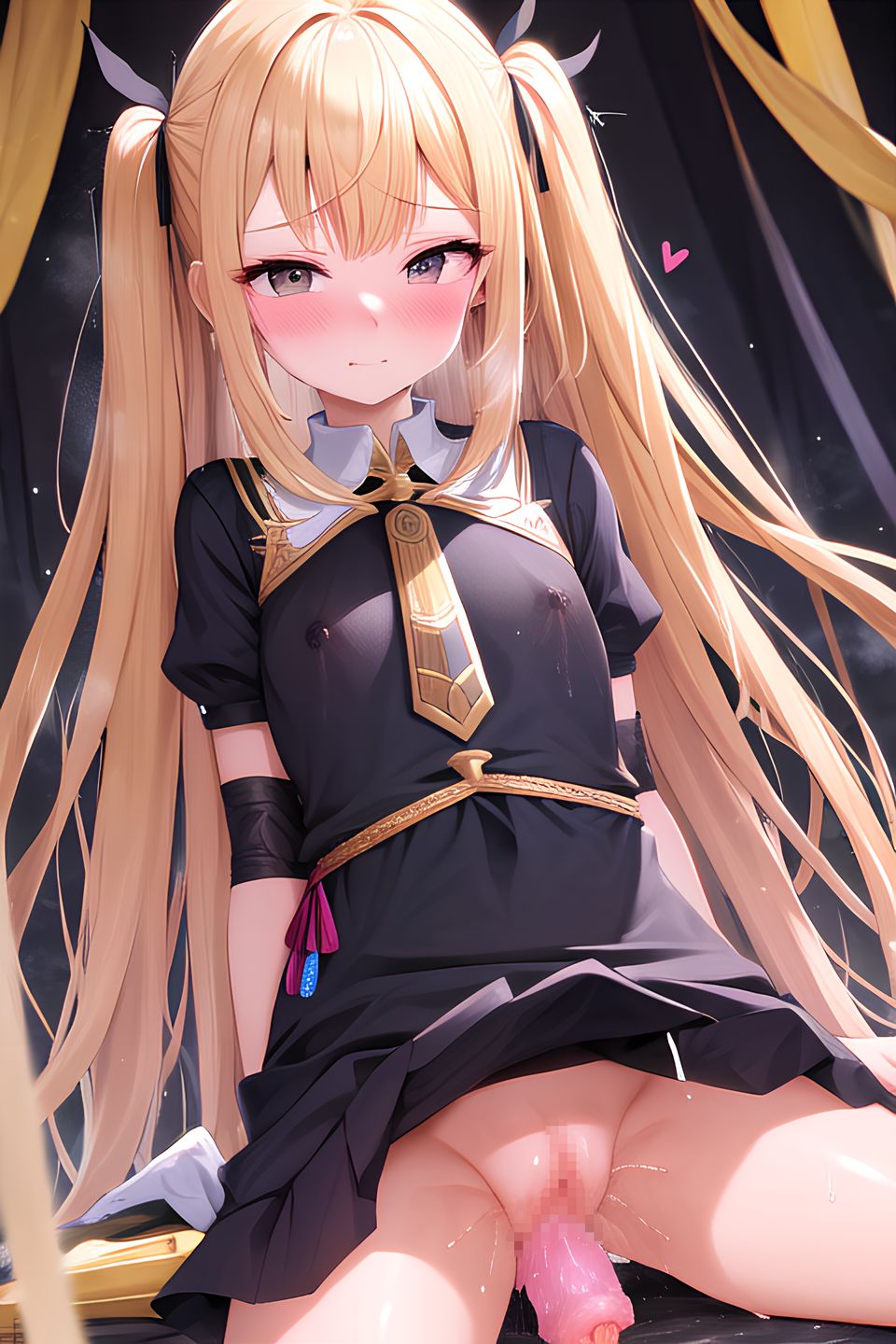 【AI生成】貧乳の女の子がディルドで潮吹きしているエロ畫像 part1