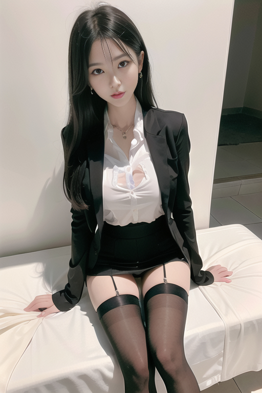 AI生成美女~OL-股間的誘惑