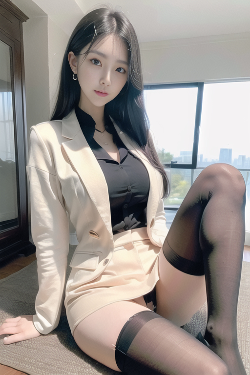 AI生成美女~OL-股間的誘惑