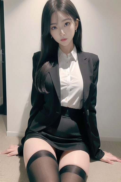 AI生成美女~OL-股間的誘惑