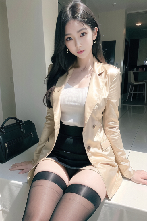 AI生成美女~OL-股間的誘惑