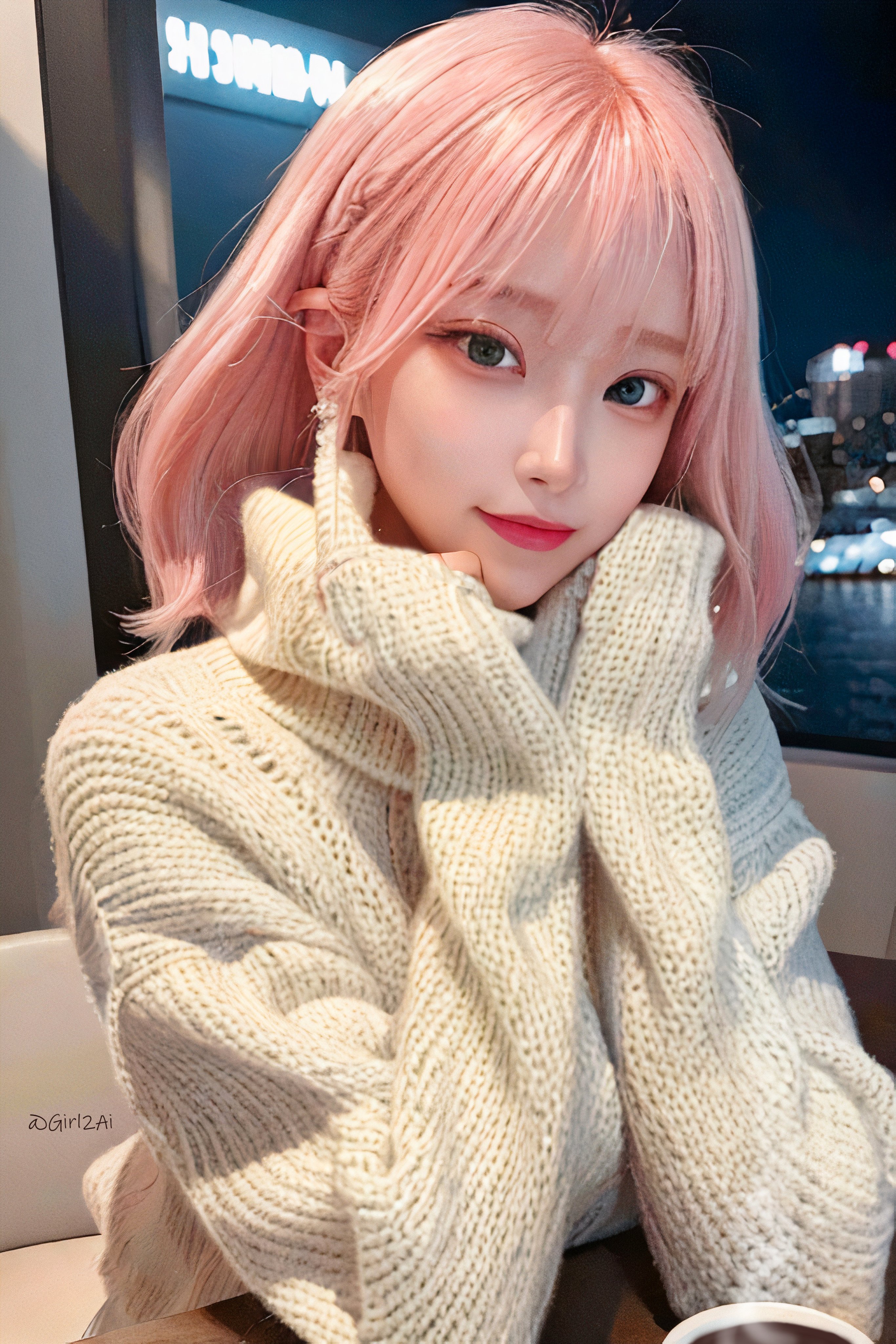 AI生成 紅髮AI美女