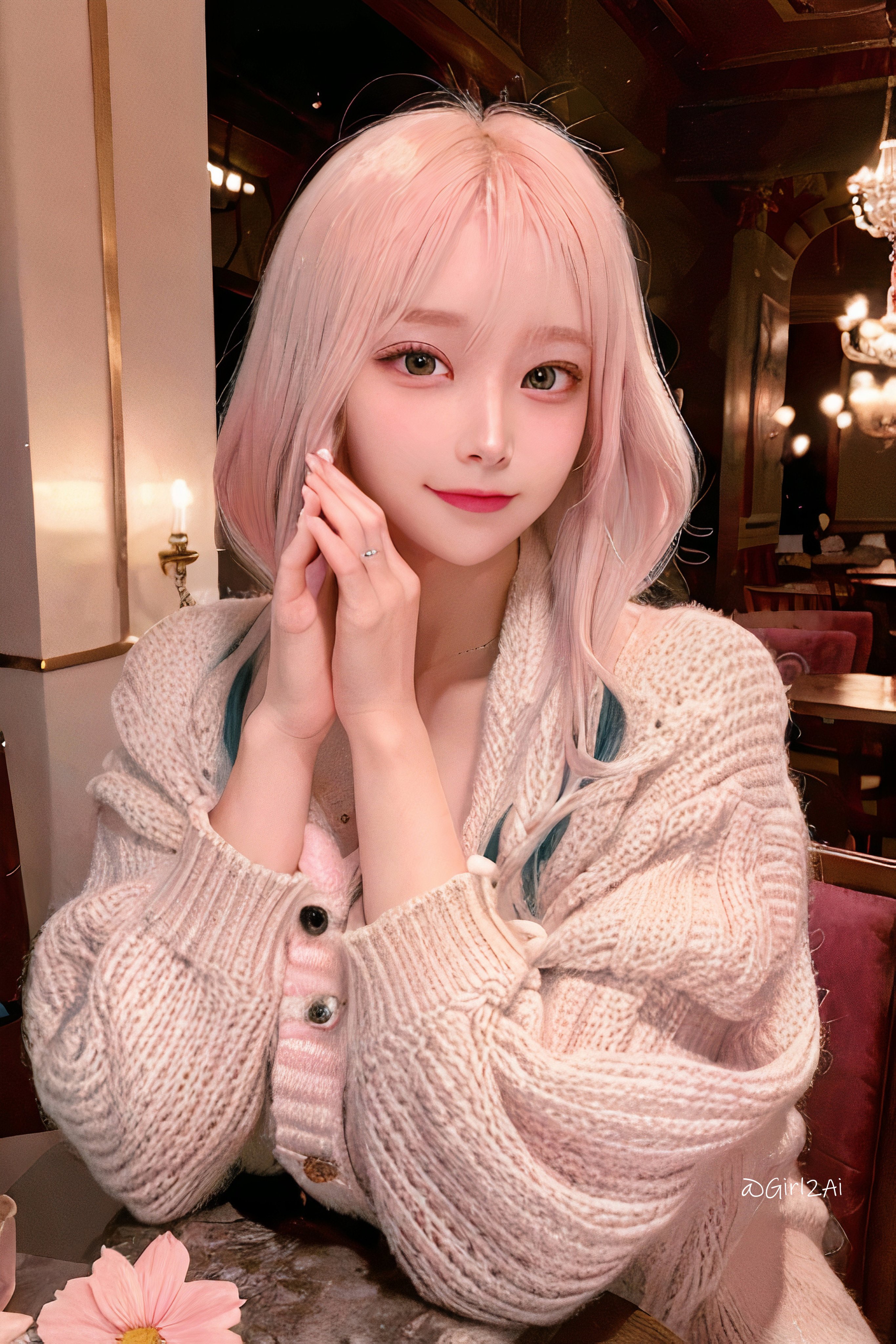 AI生成 紅髮AI美女
