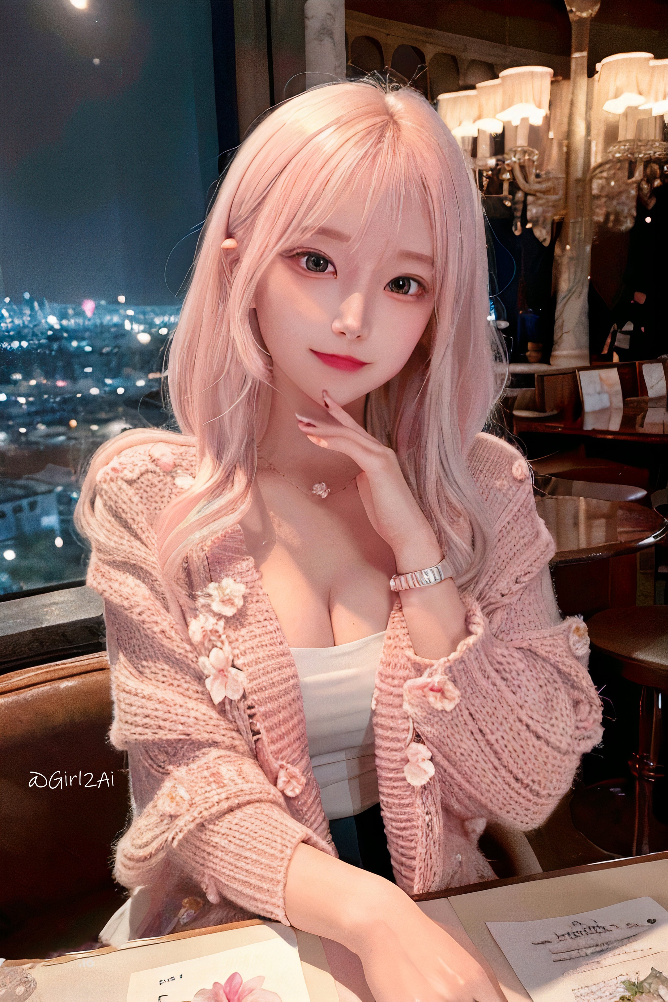 AI生成 紅髮AI美女