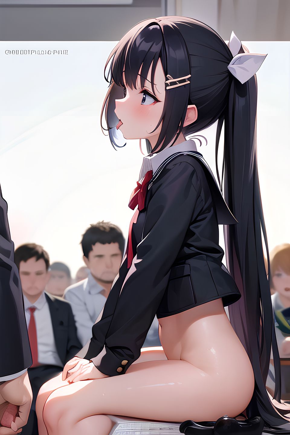 [AI Generation] Hentai portrait of a girl in uniform serving on campus part3