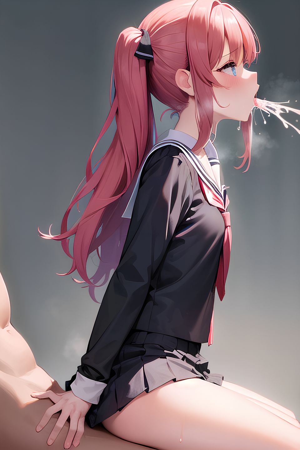 [AI Generation] Hentai portrait of a girl in uniform serving on campus part3
