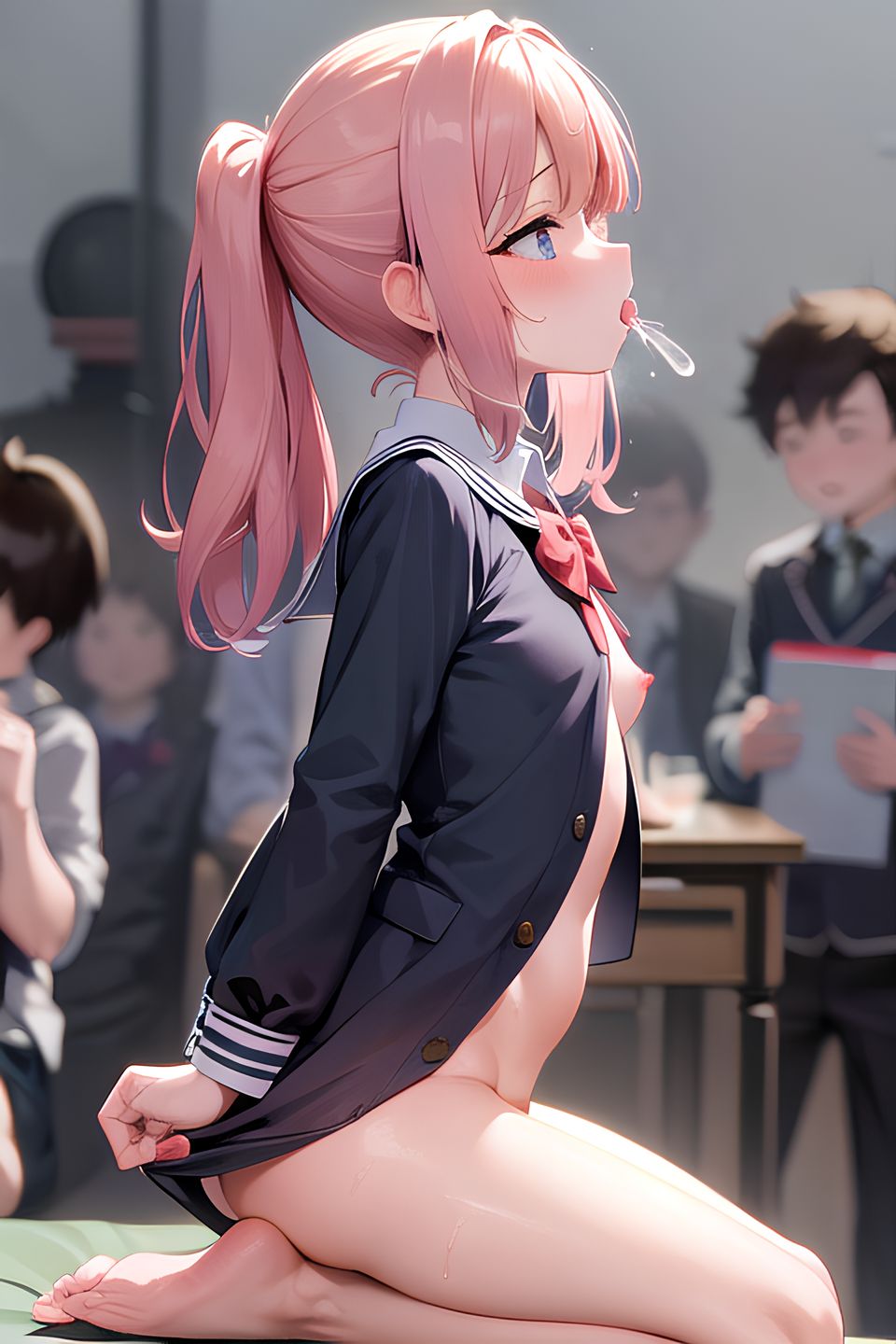 [AI Generation] Hentai portrait of a girl in uniform serving on campus part3
