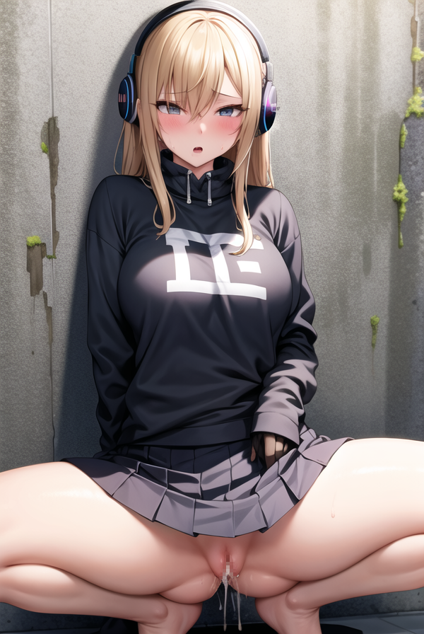 [AI Illustrated Erotic Portrait] Street Fashion Girl in the Roadside