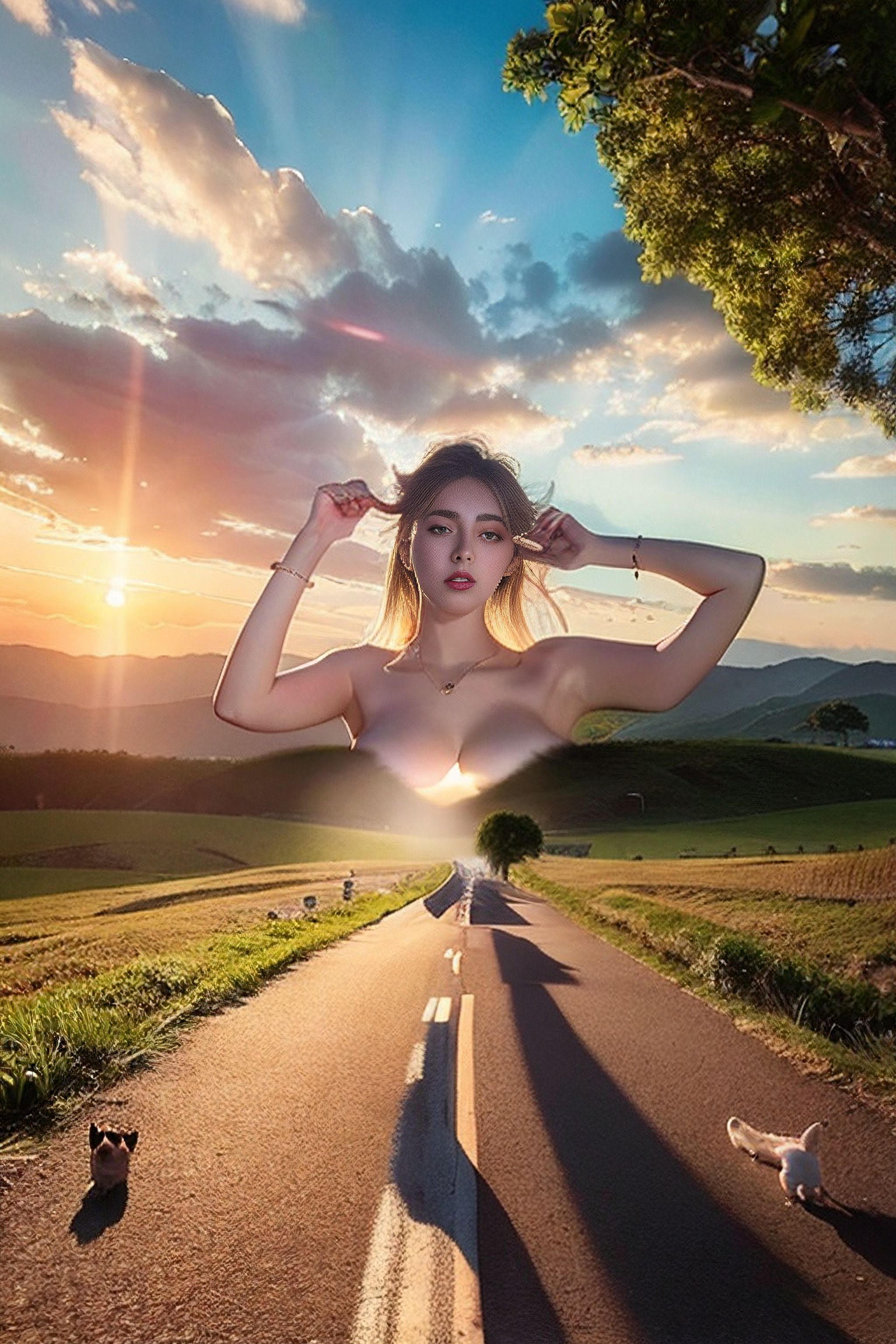 ☀ ~ The curves of the body are clear • Reflecting the natural scenery of the