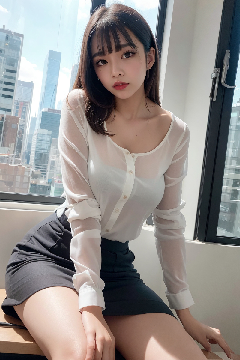 AI generates beauty ~ Your secretary in pantyhose # 1