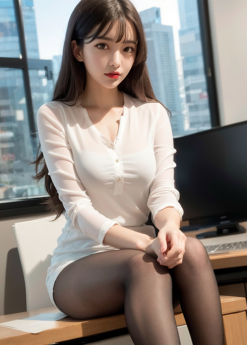 AI generates beauty ~ Your secretary in pantyhose # 1